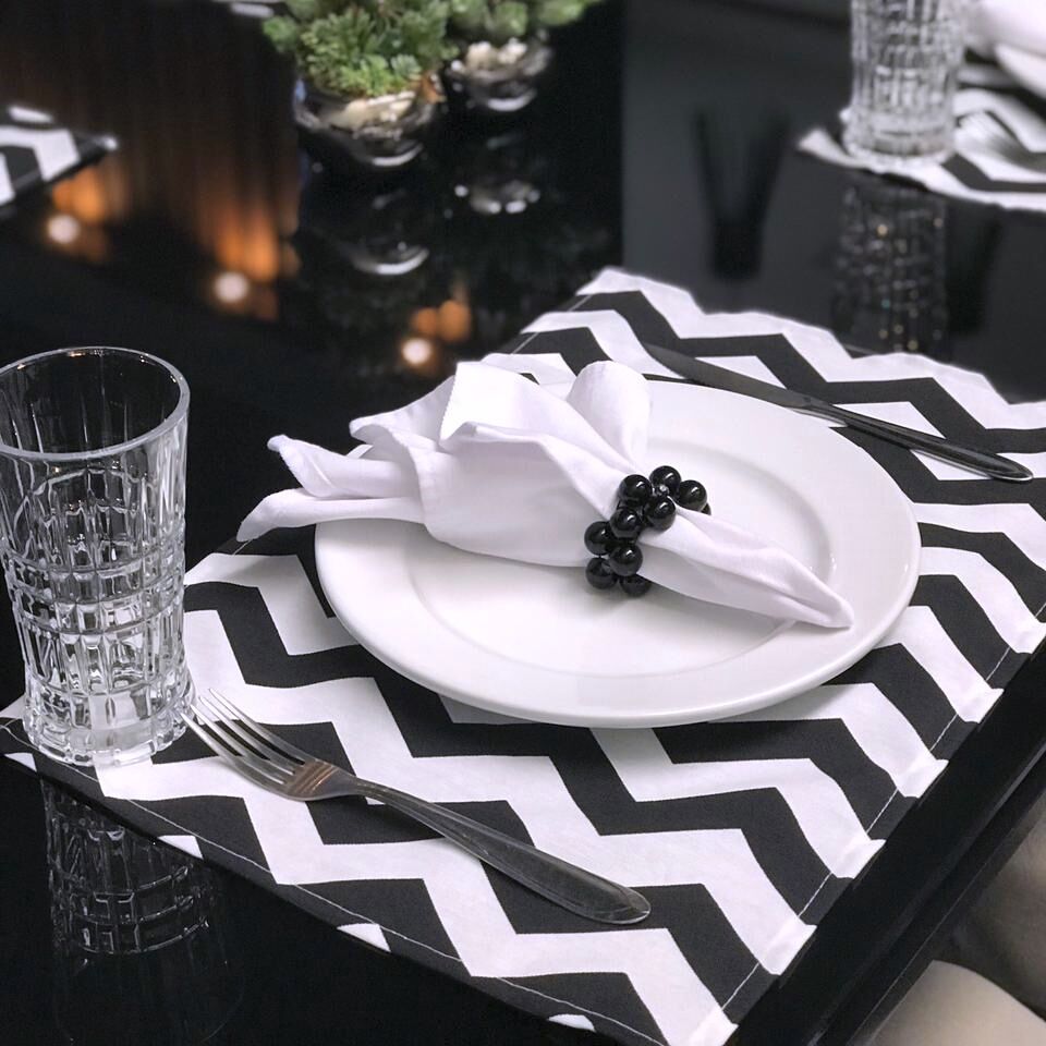 jogo-americano-preto-chevron-1 jogo americano preto chevron