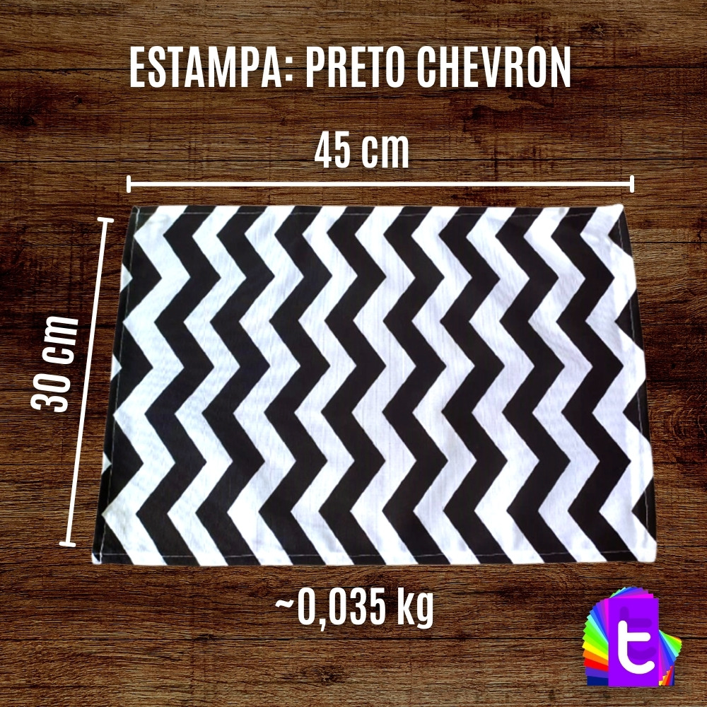 jogo-americano-impermeável-preto-chevron-x jogo americano impermeável preto chevron x